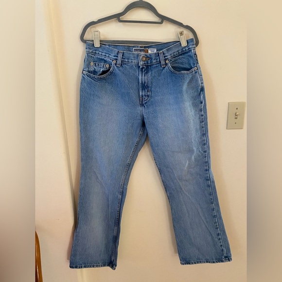 OLD NAVY VINTAGE BOOT CUT MOM JEANS LIGHT WASH DENIM 12 SHORT JUST BELOW WAIST - Picture 1 of 5